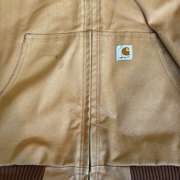 Carhartt FLANNEL LINED ACTIVE JAC VTG made USA DUCK 3 WARMEST RATING MEN XL Tall - Picture 2 of 13
